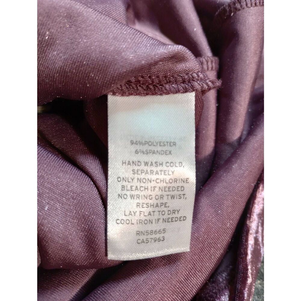 Abound Skirt‎ Ladies 3x Maroon Velour Mini Pencil Pull On Waist GoGo - Picture 4 of 5